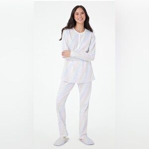 Rainbow heart roller rabbit pjs!